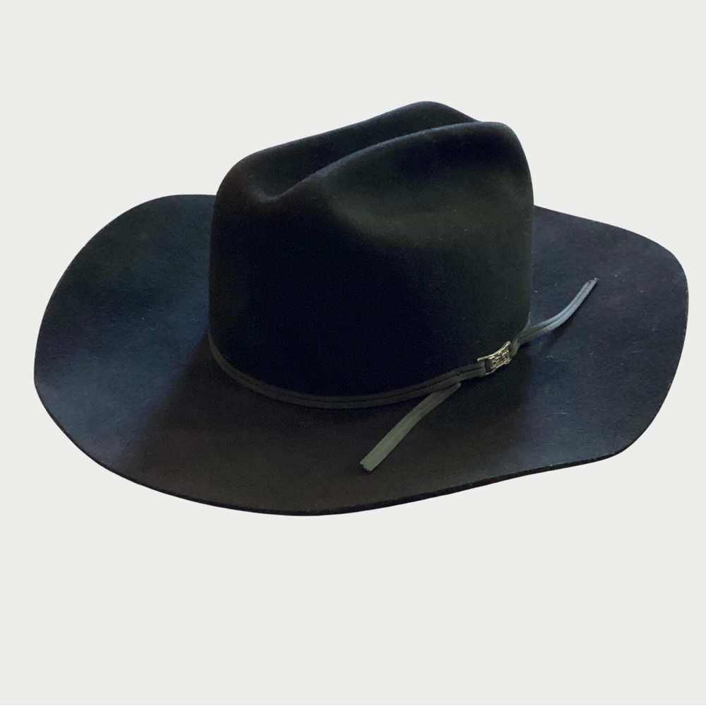 BAILEY STAMPEDE Black Wool Blend Cowboy Western Hat Size 7 7/8
